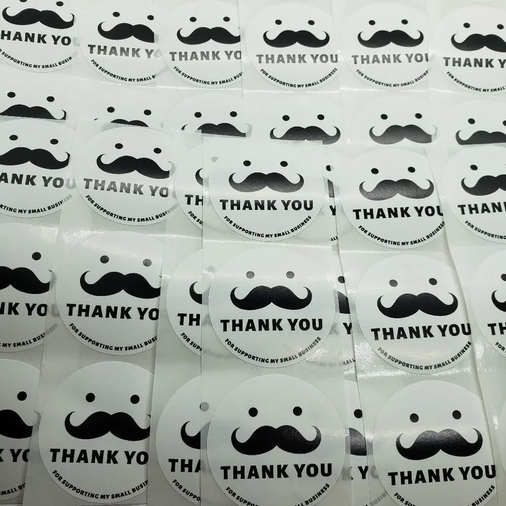 8/$20 100ct Thank You Stickers Round 1.5